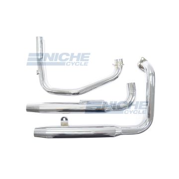 Honda Shadow VT700 VT800 Staggered 2-Into-2 Chrome Taper Exhaust System 001-3821 