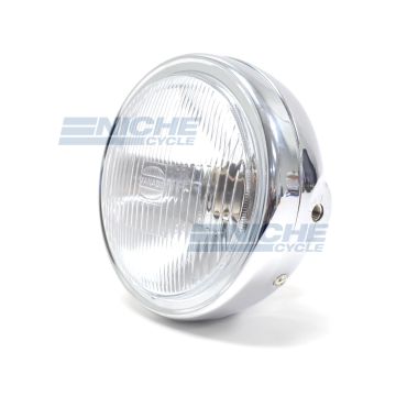 Replica Honda Headlight 6-1/4" Chrome - No Bulb 66-64310 