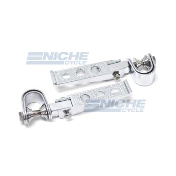 Universal Motorcycle Chrome  Folding Highway Bar Footpegs 50-26600 