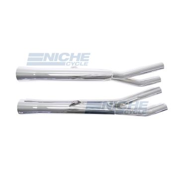 Honda CB750 K & Custom Performance Exhaust Motorcycle Mufflers Flare Tip Chrome 001-1611 