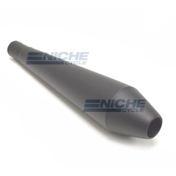 Reverse Cone 12" - Stainless Steel 1.0" Inlet ID - Black NCS-1000-12-BS 