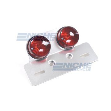 Dual Sportbike Style Custom Taillight - Round Lens 62-21570 