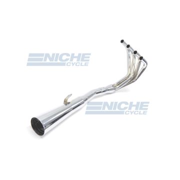 Honda CB400F 75-77 MAC 4-Into-1 Chrome Megaphone Exhaust System 001-0501 