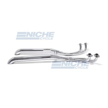 Honda GL1000 Gold Wing 75-79 4-Into-2 Chrome Turndown Exhaust System 001-1718 
