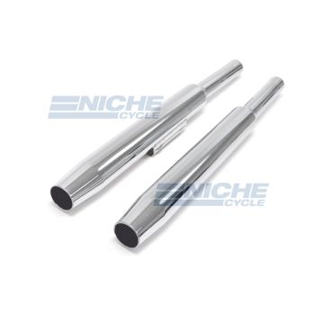 26" Yamaha XS650 Performance Motorcycle Mufflers Taper Chrome 1.5" 401-2221 