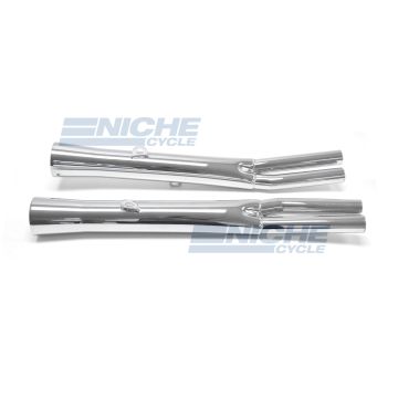 Kawasaki KZ900 Performance Exhaust Motorcycle Mufflers Flare Tip Chrome 002-0411 
