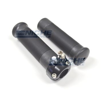 7/8" Single Pull Black Throttle Assembly w/Grips 44-29480B 