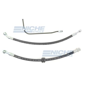 Honda CB360 CB400F Front Disc Brake Line Hose Kit NCS-HHK001 