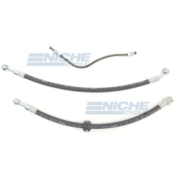 Honda CB450K 70-71 CB750K 69-71 Front Disc Brake Line Hose Kit NCS-HHK003 