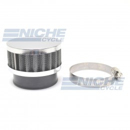 49mm Chrome End Cap Air Filter 12-50349