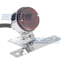Round Classic Style Taillight - Chrome 62-21514