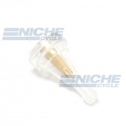 Universal Motorcycle ATV Scooter 3/16"-1/4" Fuel Filter Clear Inline Brass 2" Long 6mm A-FF009-6