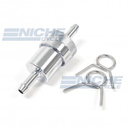 Fuel Filter- Inline Die-Cast Chrome 1/4" 14-34461