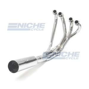 Honda CB750/900/1100 TRY-Y 4-Into-2-to-1 Chrome Megaphone Exhaust System 001-0104