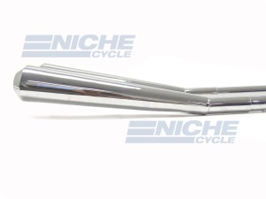 1.75" Kick Up Upswept Straight Thru Mufflers Exhaust Reverse Cone Chrome 1-3/4" 009-0513K