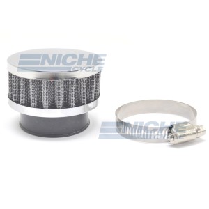 44mm Chrome End Cap Air Filter 12-50344