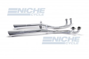 Honda 1100 Gold Wing Rolled 4-Into-2 Chrome Slash Cut Exhaust System 001-1084