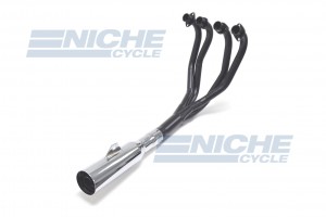 Suzuki GS 750/1100/1150 4-Into-1 Black,Chrome Canister Exhaust System 803-0601