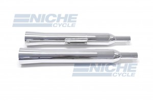 Kawasaki KZ1000 Performance Exhaust Motorcycle Mufflers Flare Tip Chrome  002-0511