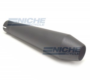Reverse Cone 12" - Stainless Steel 1.625" Inlet ID - Black NCS-1625-12-BS